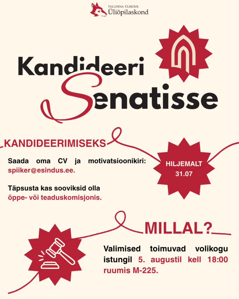KANDIDEERI TALLINNA ÜLIKOOLI SENATISSE